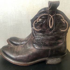 Ariat Western Bootie Brown/Purple